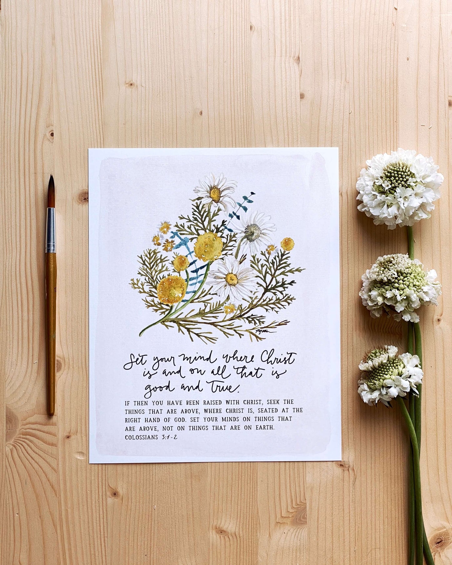 Colossians 3:1-2 | Set Your Mind Print (Foundation 4)