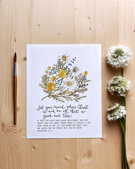 Colossians 3:1-2 | Set Your Mind Print (Foundation 4)