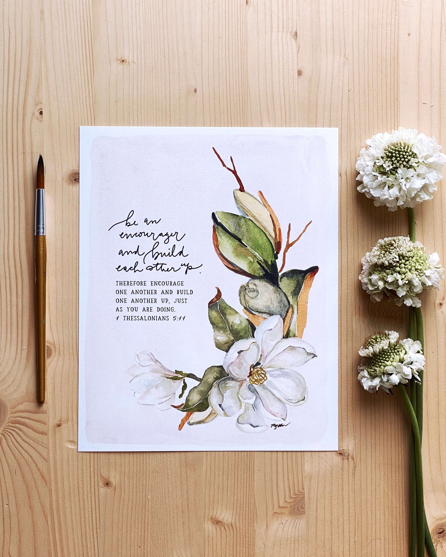 1 Thessalonians 5:11 | Be An Encourager Print (Foundation 5)