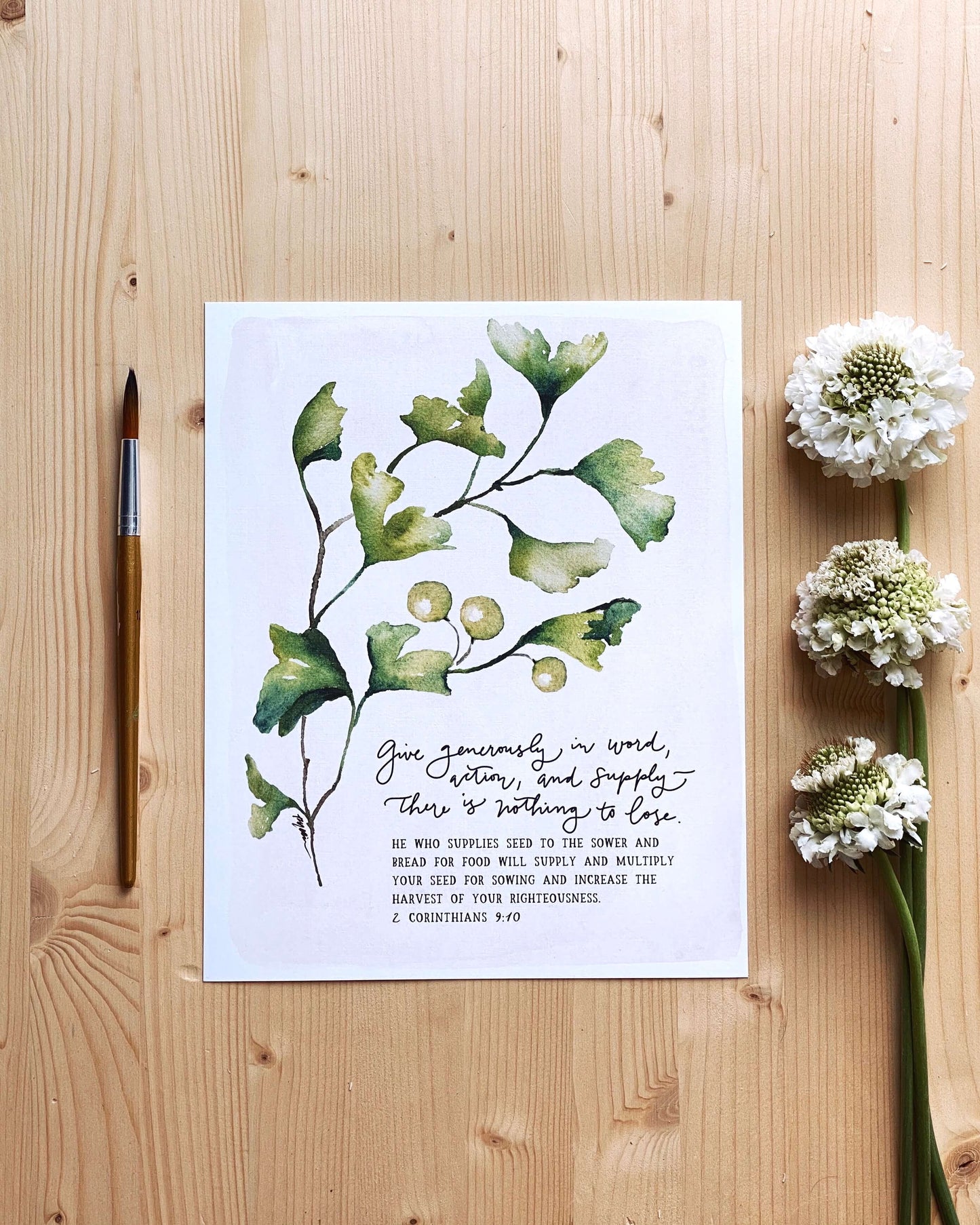2 Corinthians 9:10 | Give Generously Print (Foundation 6)