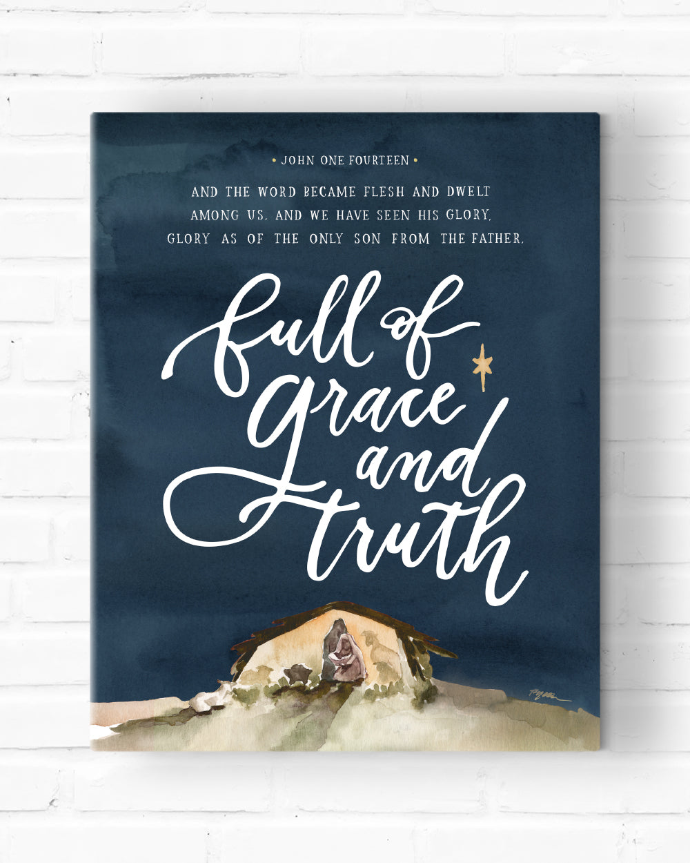 John 1:14 | Full of Grace and Truth Canvas