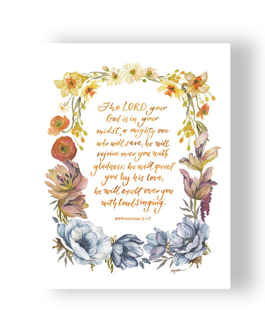 God is in your midst, Ruth Chou Simons, God is with you, God loves you-Bible verse wall art
