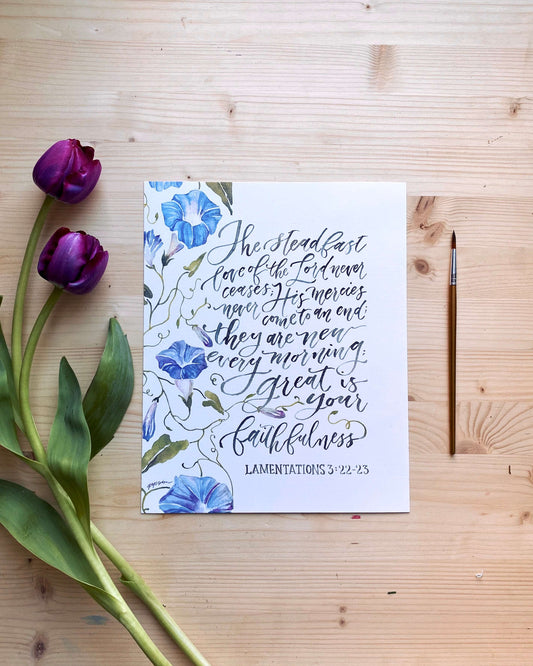 Lamentations 3:22-23 | Great Is Your Faithfulness Print