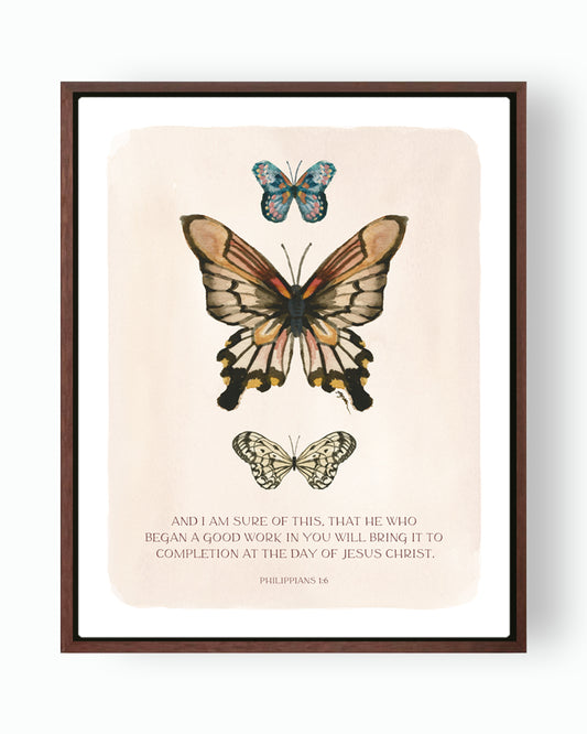 Philippians 1 canvas bible verse quote He Who Began A Good Work - Ruth Chou Simons Christian art