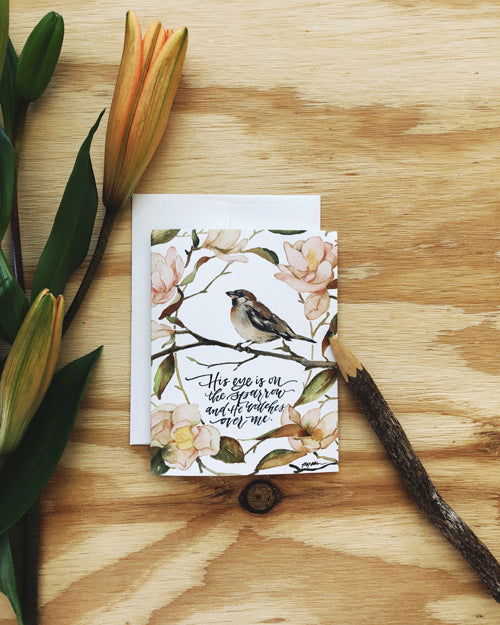 His Eye Is On The Sparrow Notecards