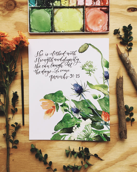 She Is Clothed With Strength Print