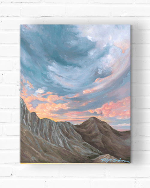 Just Beyond the Mountain Fine Art Canvas