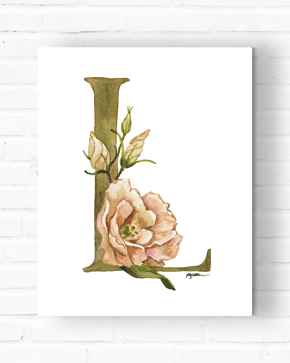 Monogrammed Letter Canvas