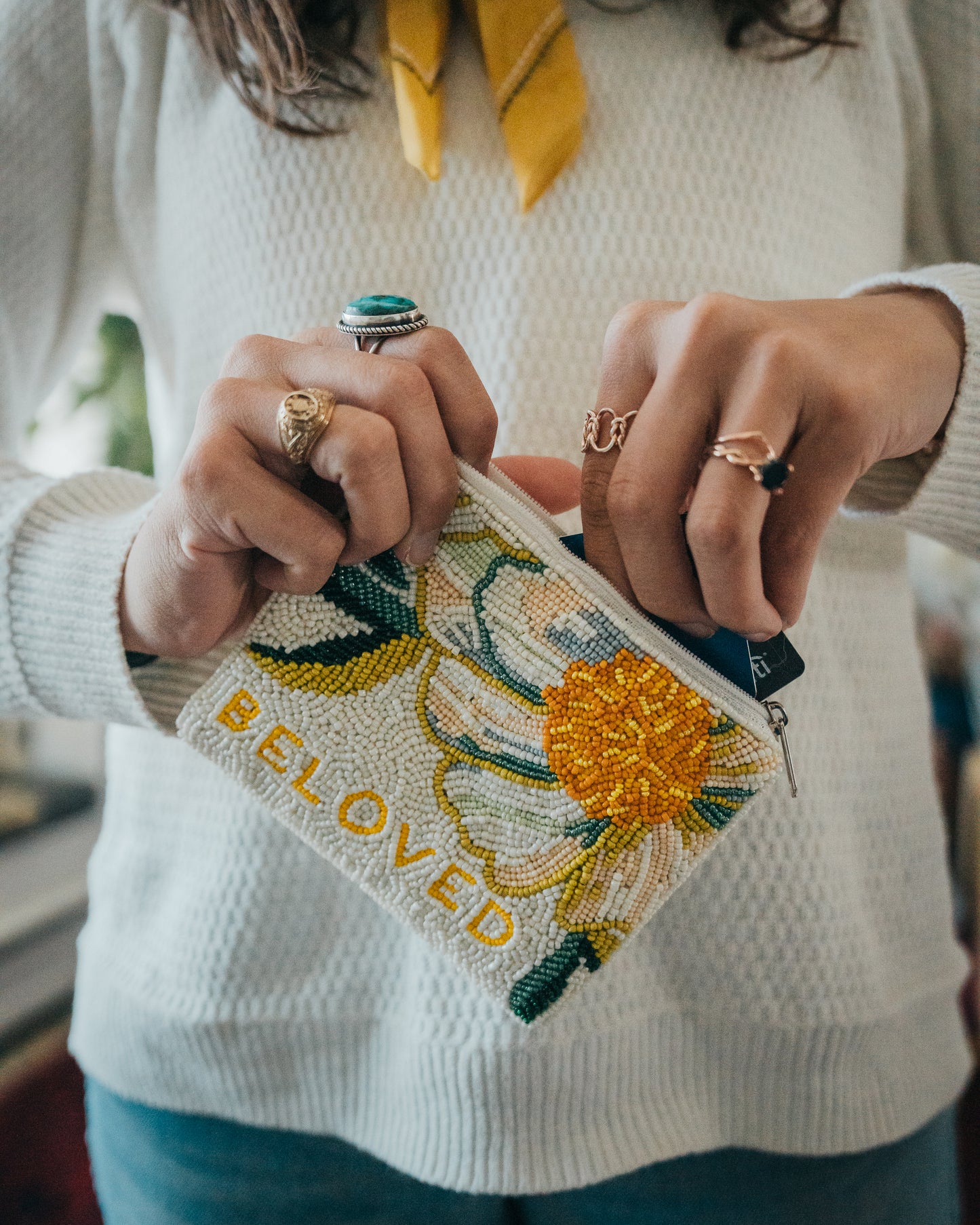Beloved Beaded Pouch
