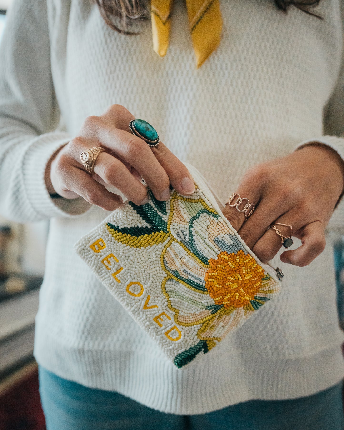 Beloved Beaded Pouch