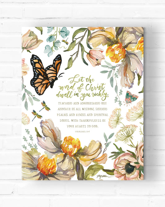 Let the Word of Christ Dwell in You Richly Canvas