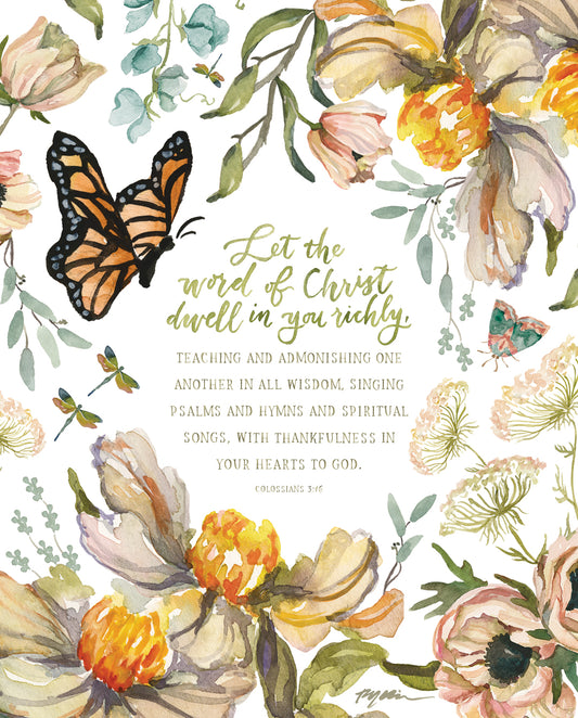 Let the Word of Christ Dwell in You Richly Canvas