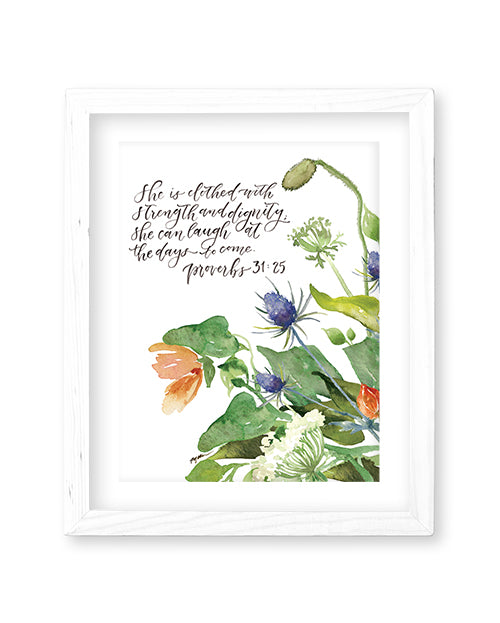 She Is Clothed With Strength Print