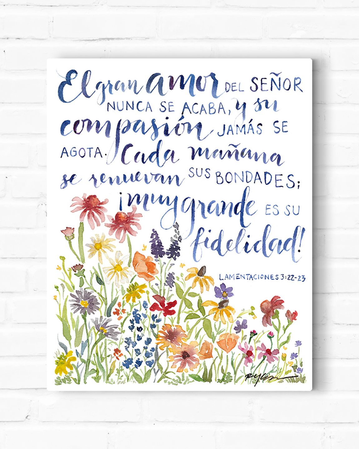 Lamentaciones 3:22-23 | New Every Morning (Spanish) Canvas