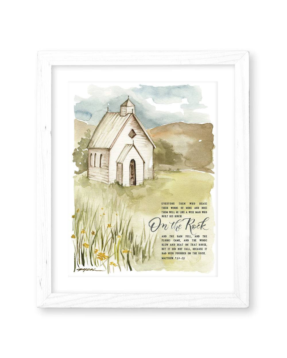 Matthew 7:24-25 | On the Rock Print