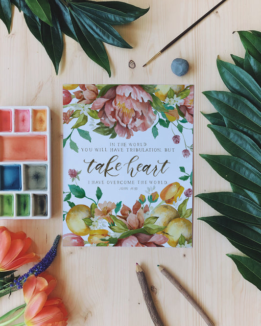 John 16:33 | Take Heart Print