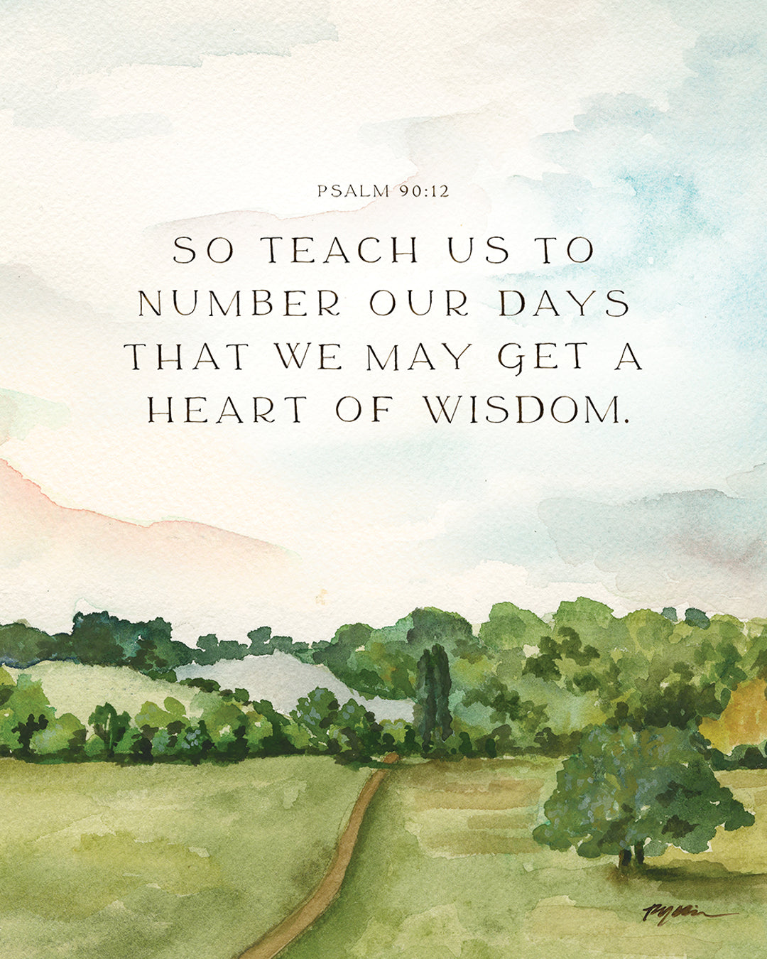 Psalm 90:12 | Teach Us To Number Our Days Canvas