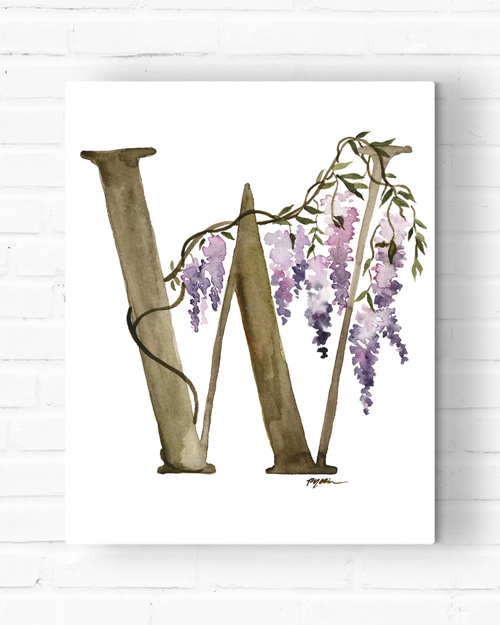 Monogrammed Letter Canvas