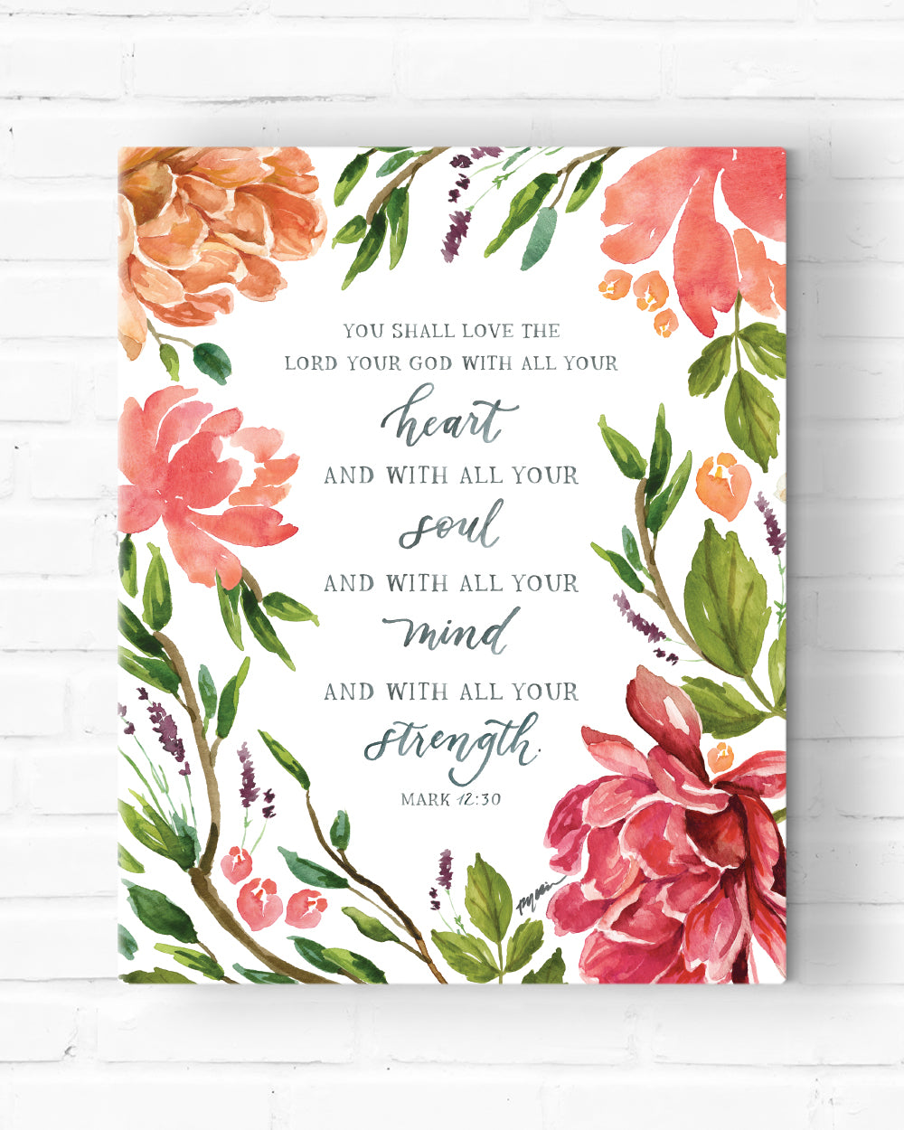 Mark 12:30 | Love the Lord Canvas