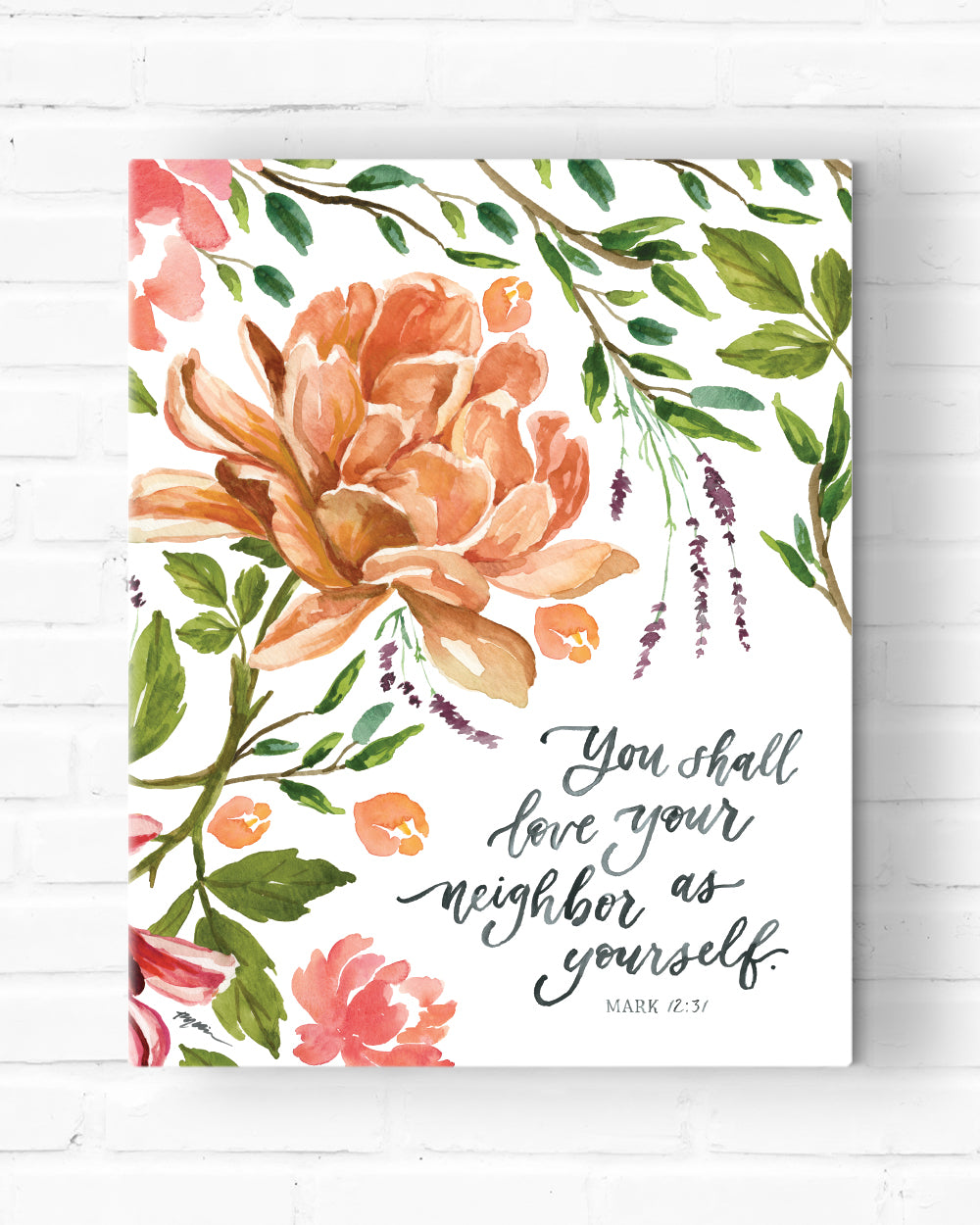 Mark 12:31 | Love Your Neighbor Canvas