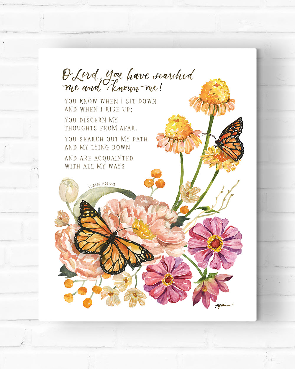 Psalm 139:1-3 | You Have Searched Me Canvas