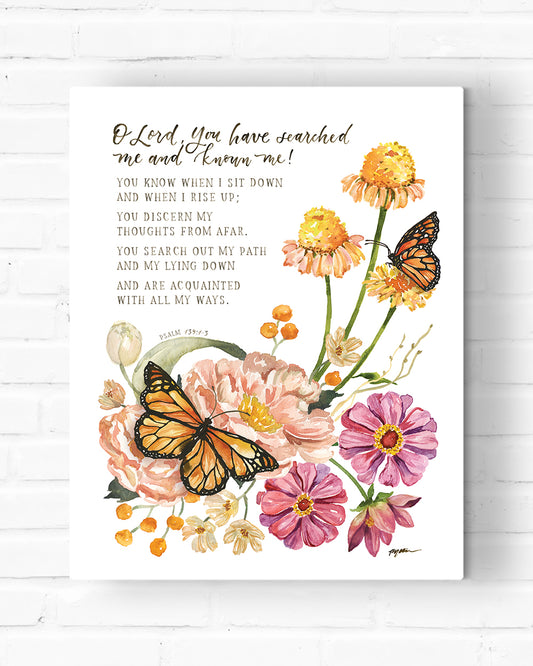 Psalm 139:1-3 | You Have Searched Me Canvas