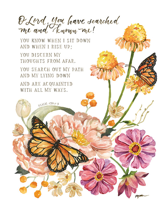 Psalm 139:1-3 | You Have Searched Me Canvas