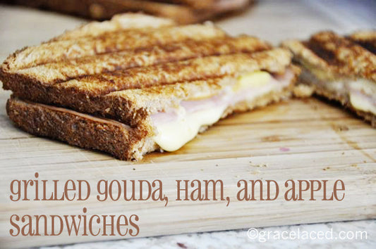 Grilled Gouda, Ham, and Apple Sandwiches