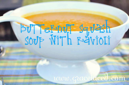 Butternut Squash Soup with Ravioli