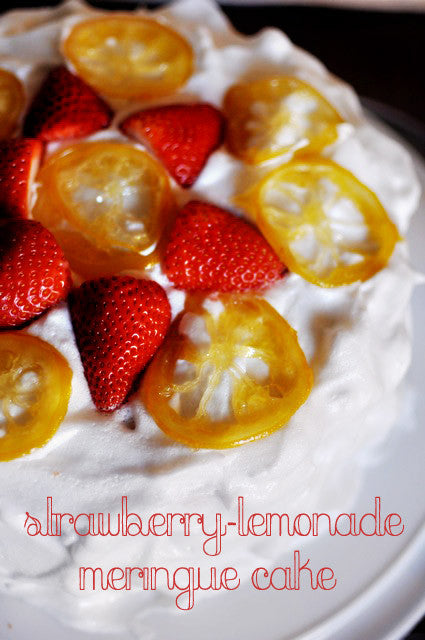 Strawberry-Lemonade Meringue Cake