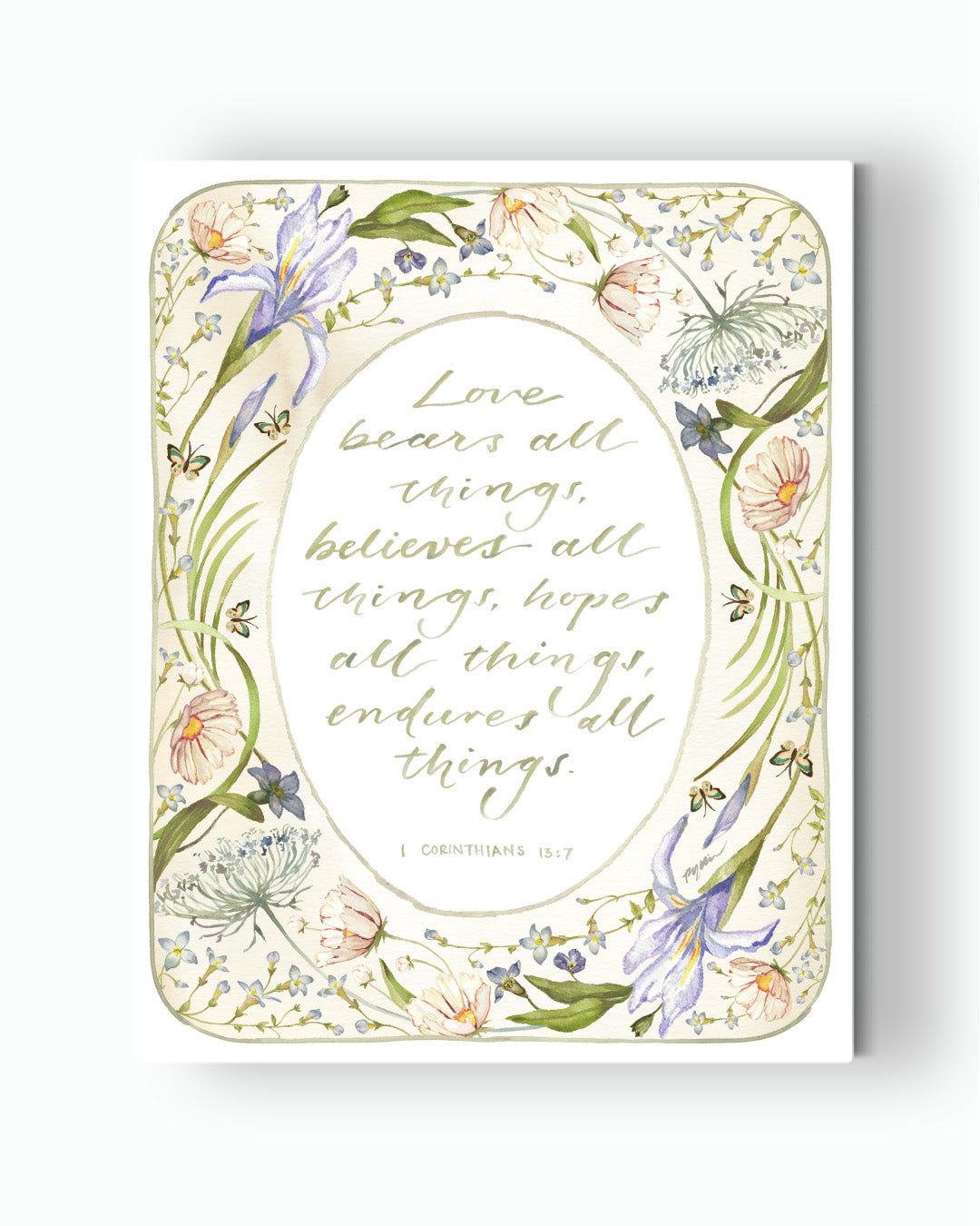 1 Corinthians 13:7 | Love Bears All Things Canvas