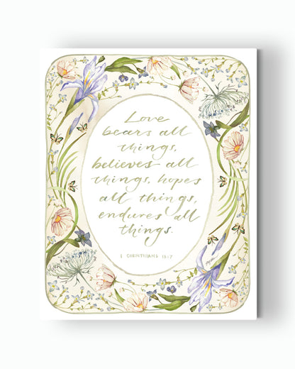 1 Corinthians 13:7 | Love Bears All Things Canvas