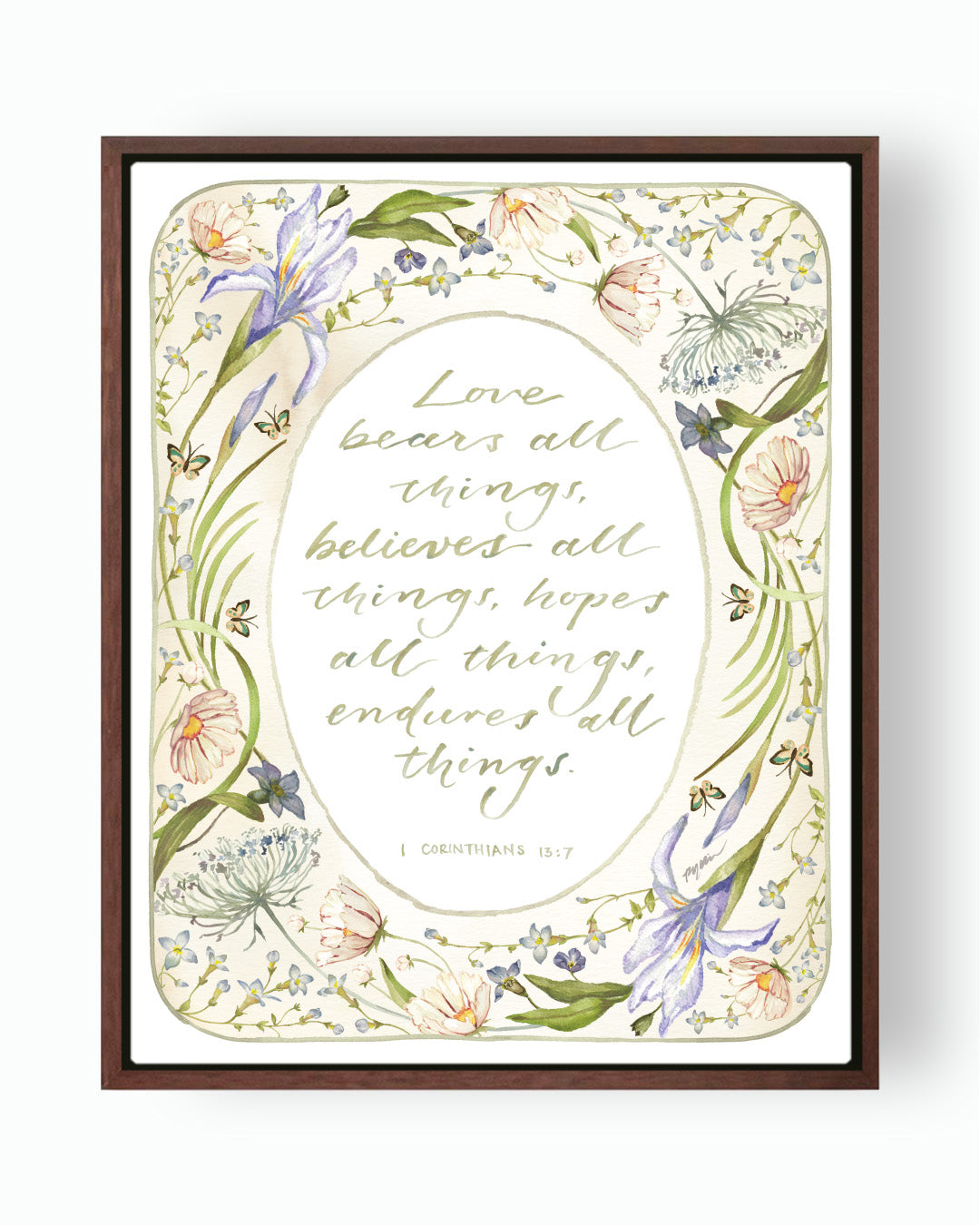 1 Corinthians 13:7 | Love Bears All Things Canvas