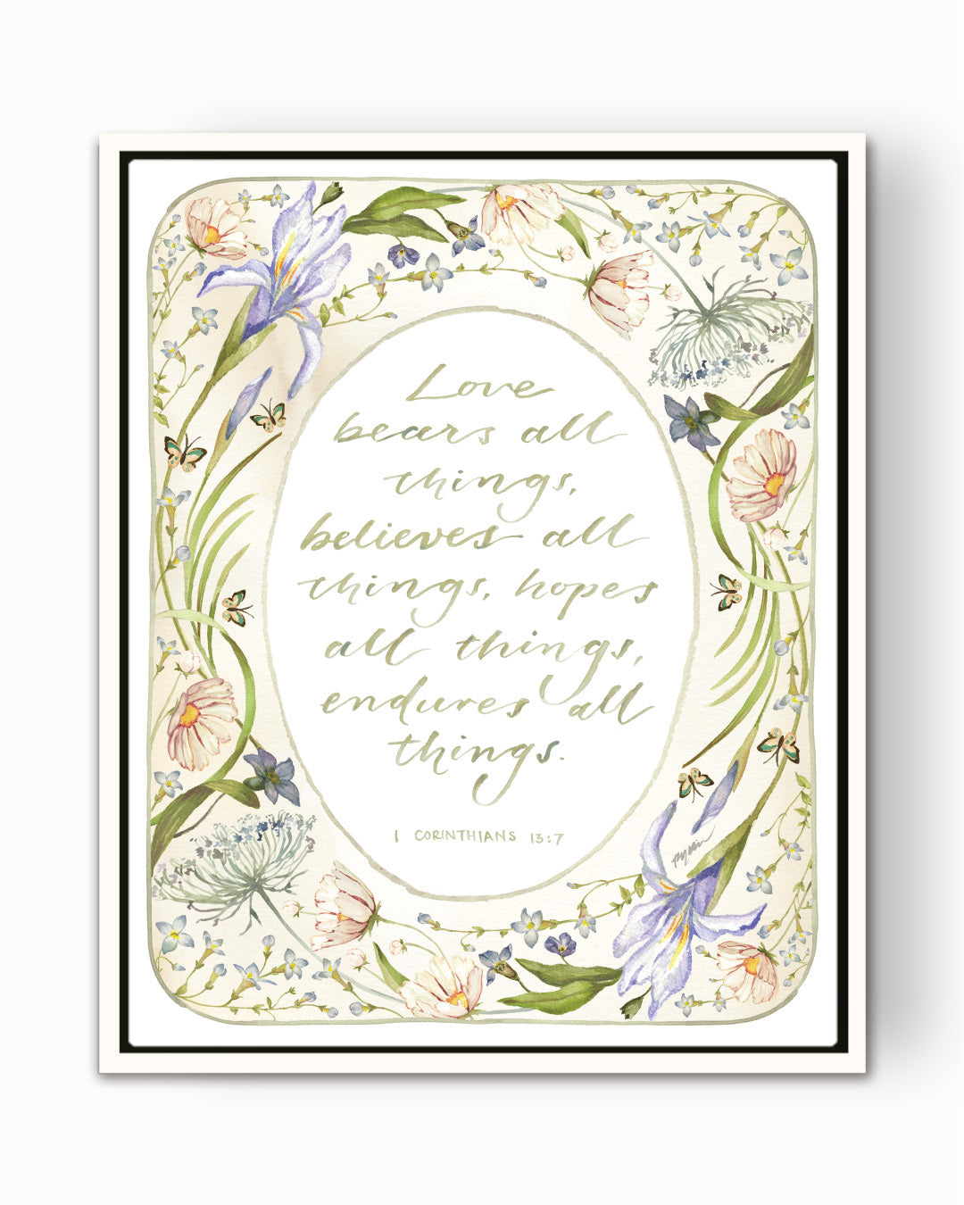 1 Corinthians 13:7 | Love Bears All Things Canvas