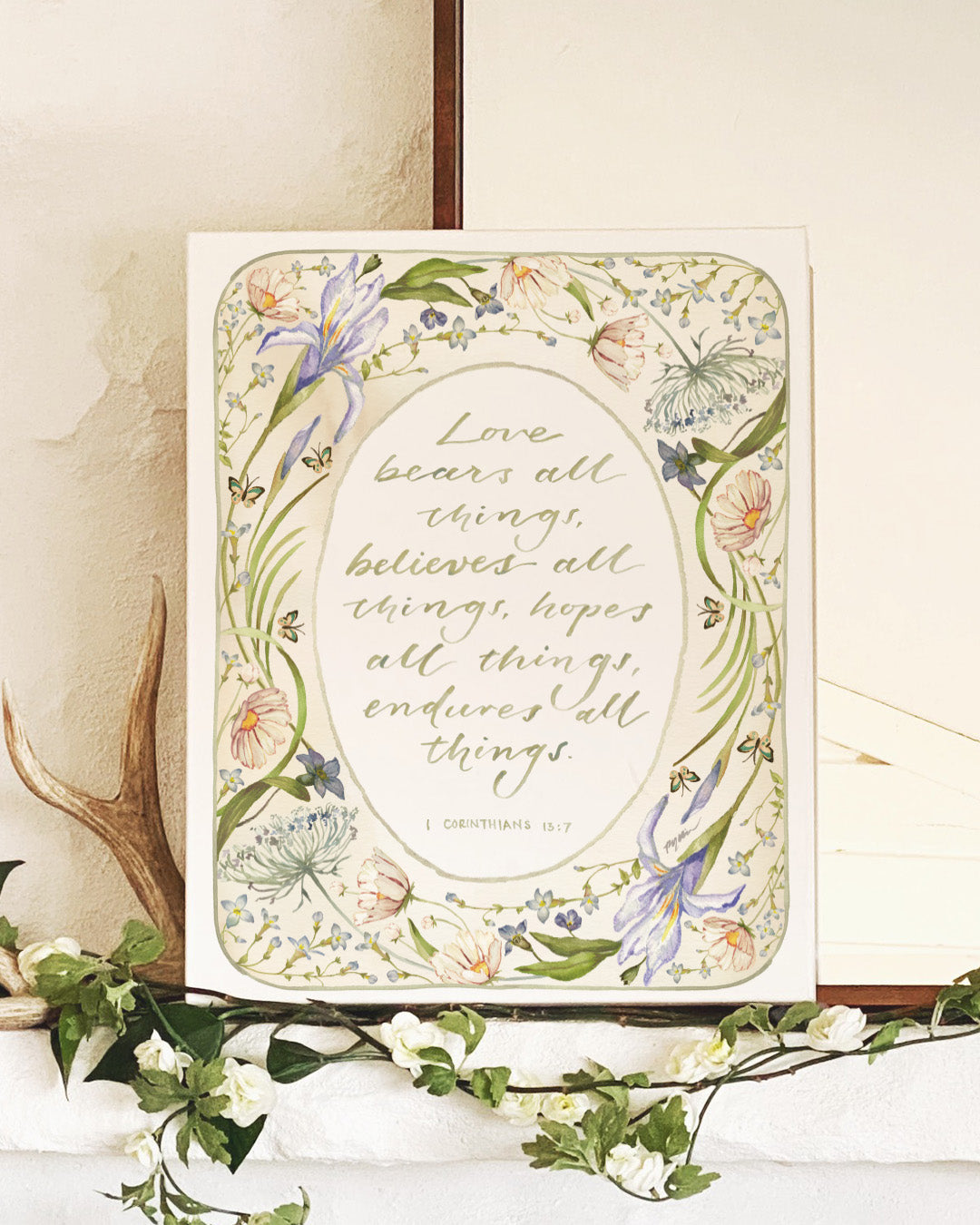 1 Corinthians 13:7 | Love Bears All Things Canvas