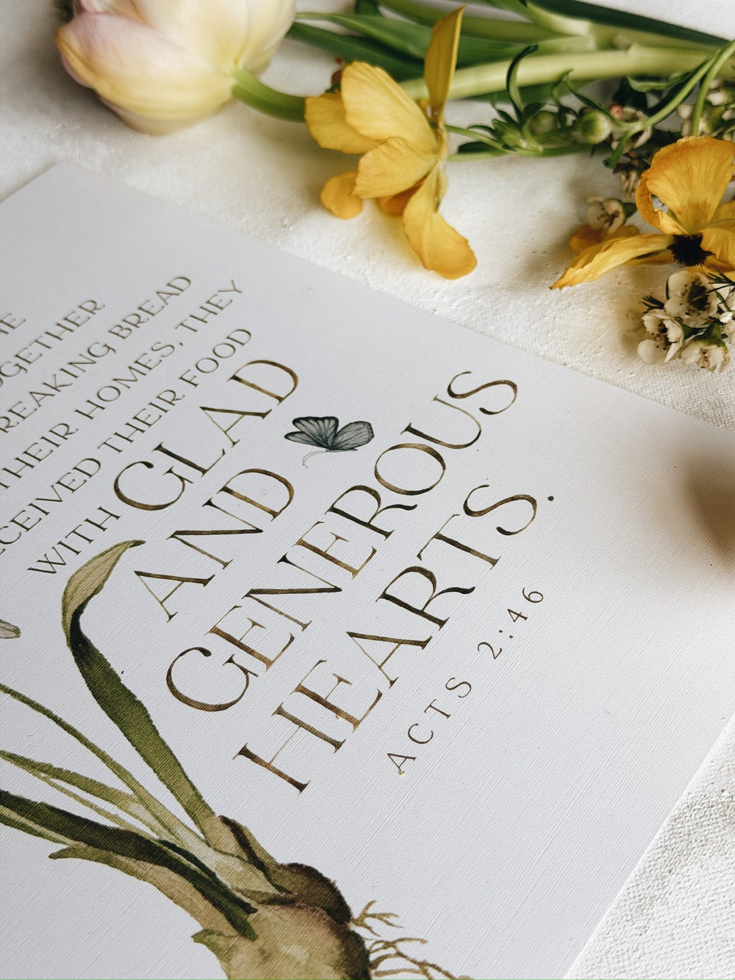 Acts 2:46 | Glad and Generous Hearts Print