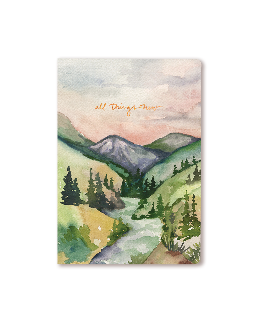 All Things Are New scripture inspired lined writing journal notebook from the Journey Notebook Set - GraceLaced