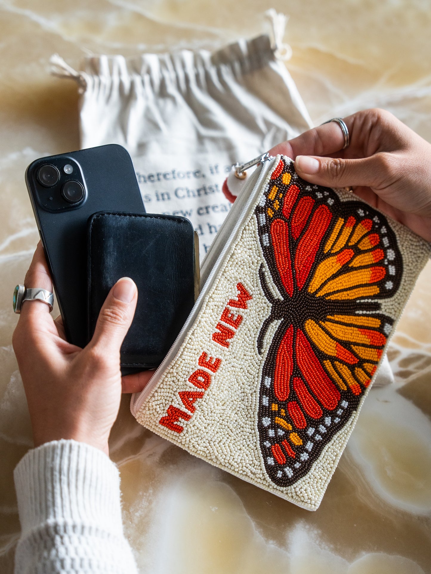 Made New Beaded Pouch