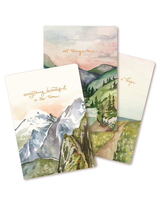 GraceLaced Journey Notebook Set illustrated by Ruth Chou Simons - Lined Writing Journal Notebooks