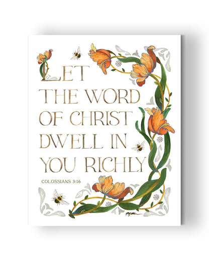 Colossians 3:16 | The Word of Christ Canvas