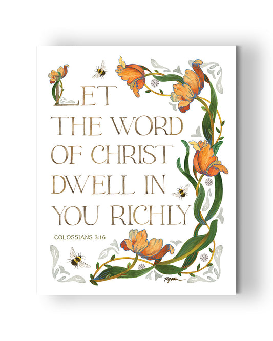 Colossians 3:16 | The Word of Christ Canvas