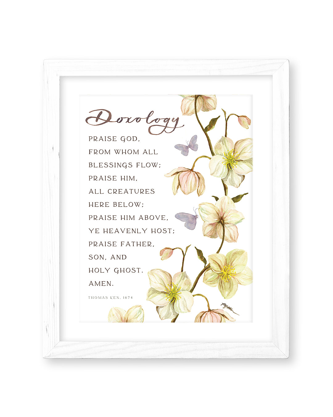 doxology Christian art print-praise God from whom all blessing flow
