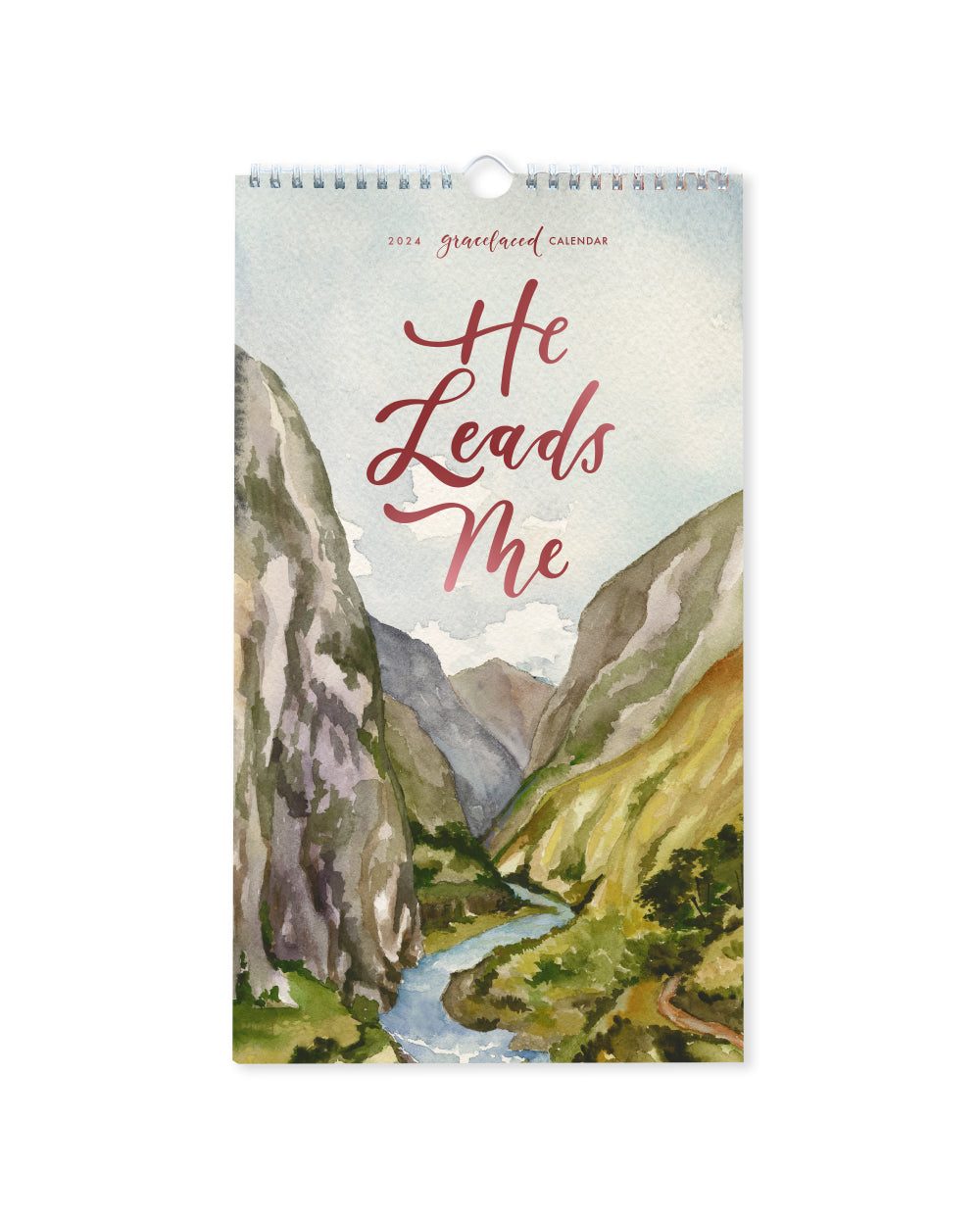 He Leads Me 2024 3-in-1 scripture wall and memory card calendar by Ruth Chou Simons