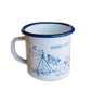 Home Is Right Where You Are, camp mug, enamel mug, Ruth Chou Simons, bandana, mushrooms, whimsical, dog, camping