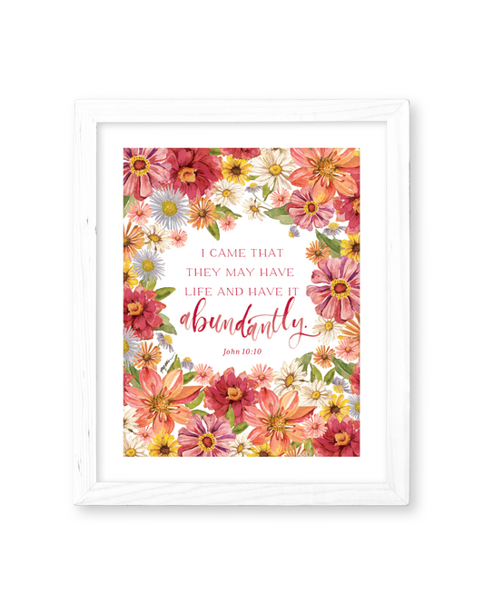 John 10:10 | Life Abundantly Print