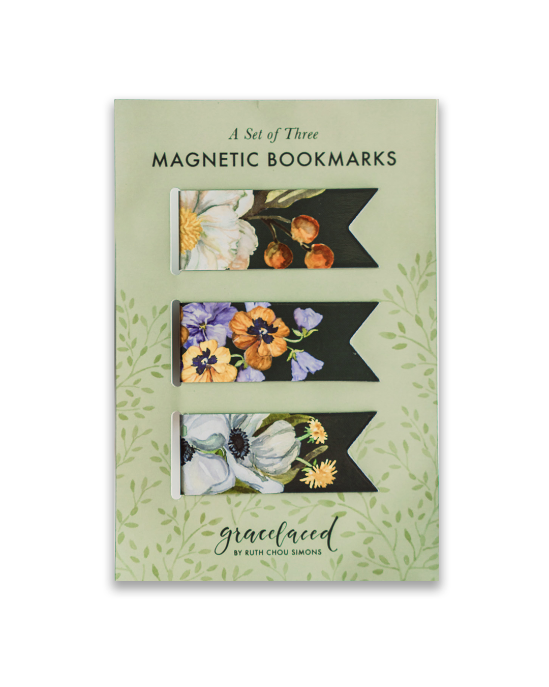 Floral Magnetic Bookmark Set