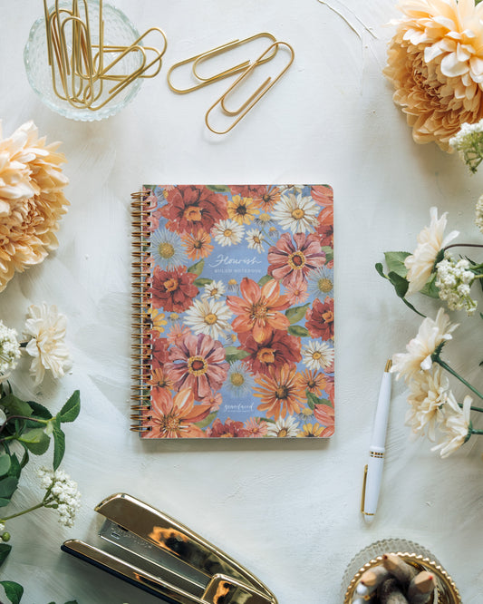Ruled Flourish Spiral Notebook