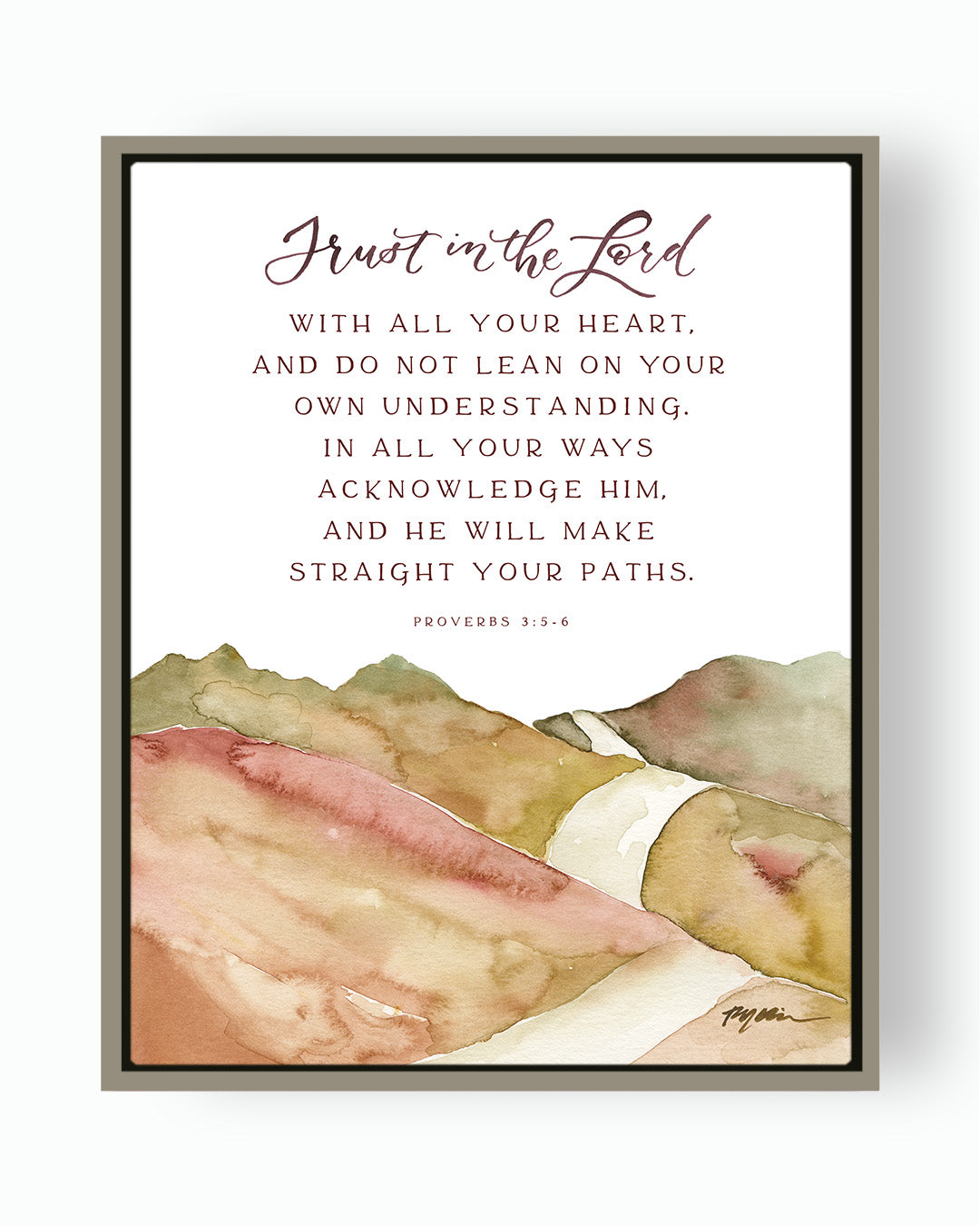 Christian art Proverbs 3 canvas-Bible verse do not lean on your own understanding