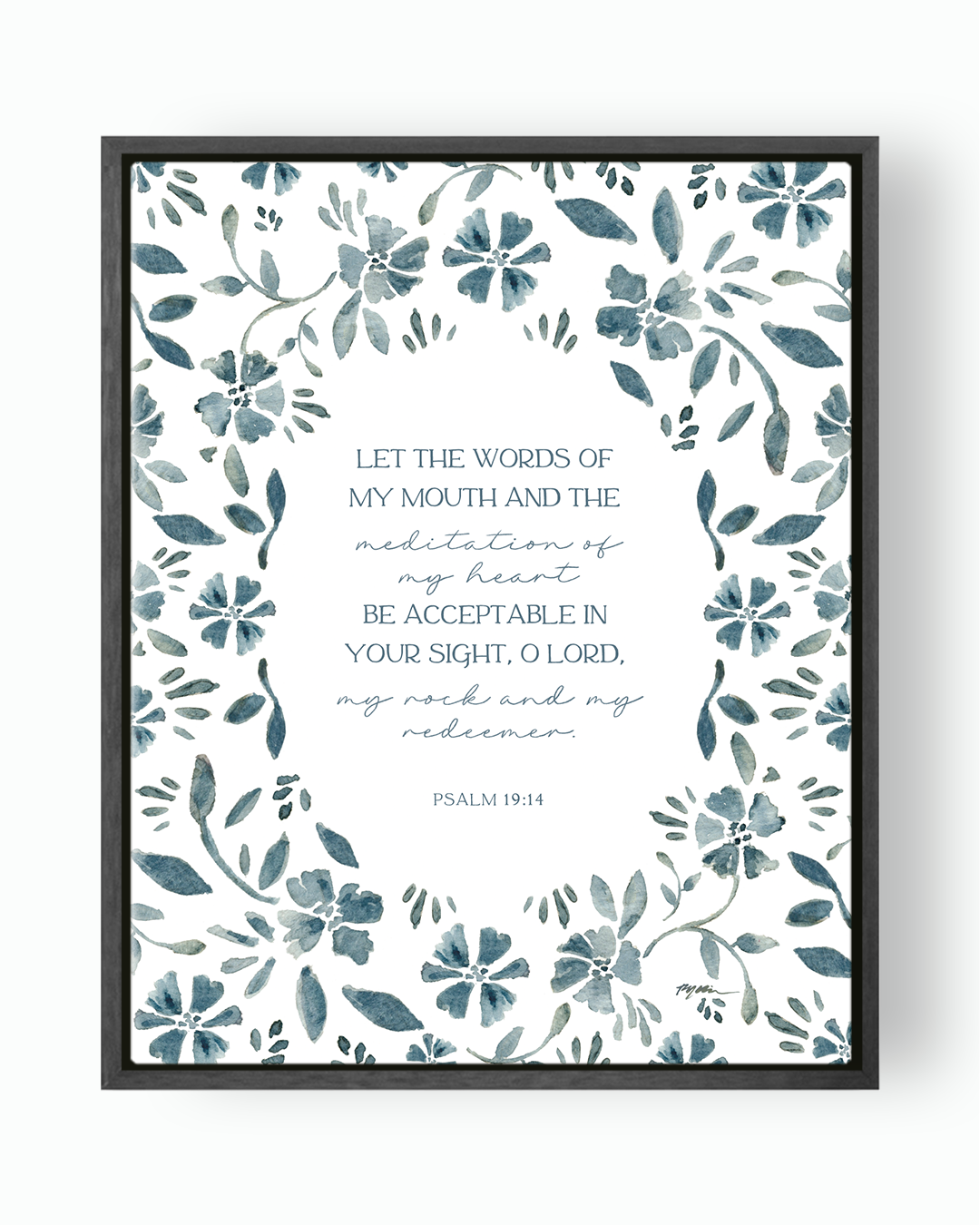 Psalm 19:14 | Let The Words Canvas