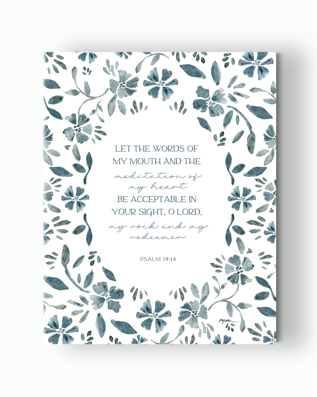 Psalm 19:14 | Let The Words Canvas